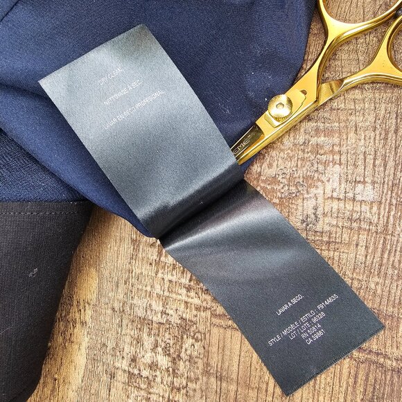 Elie Tahari Colorblock Sheath Fitted Dress with Leather Detail US 6 Navy & Black - Picture 10 of 10